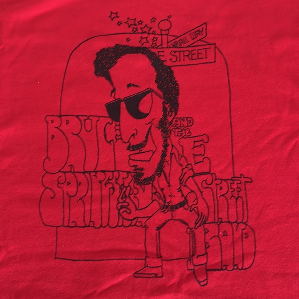 FABULOUS 1973 Era BRUCE SPRINGSTEEN and THE E STREET BAND Red Shirt - Rare!